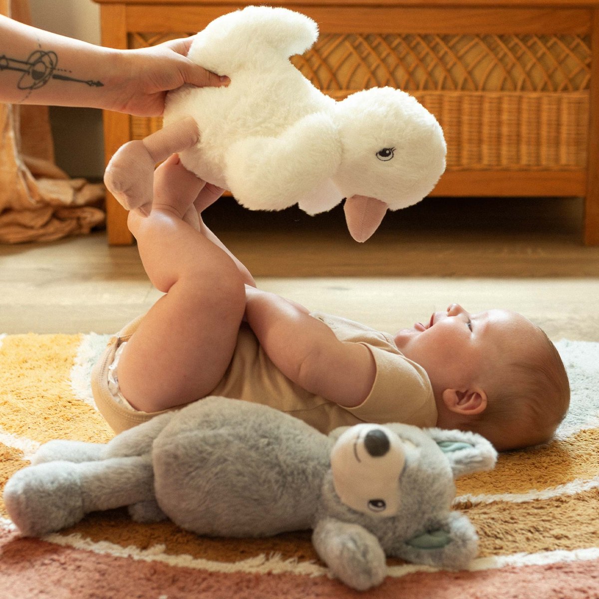 Grande peluche - Oie blanco, TROIS KILOS SEPT