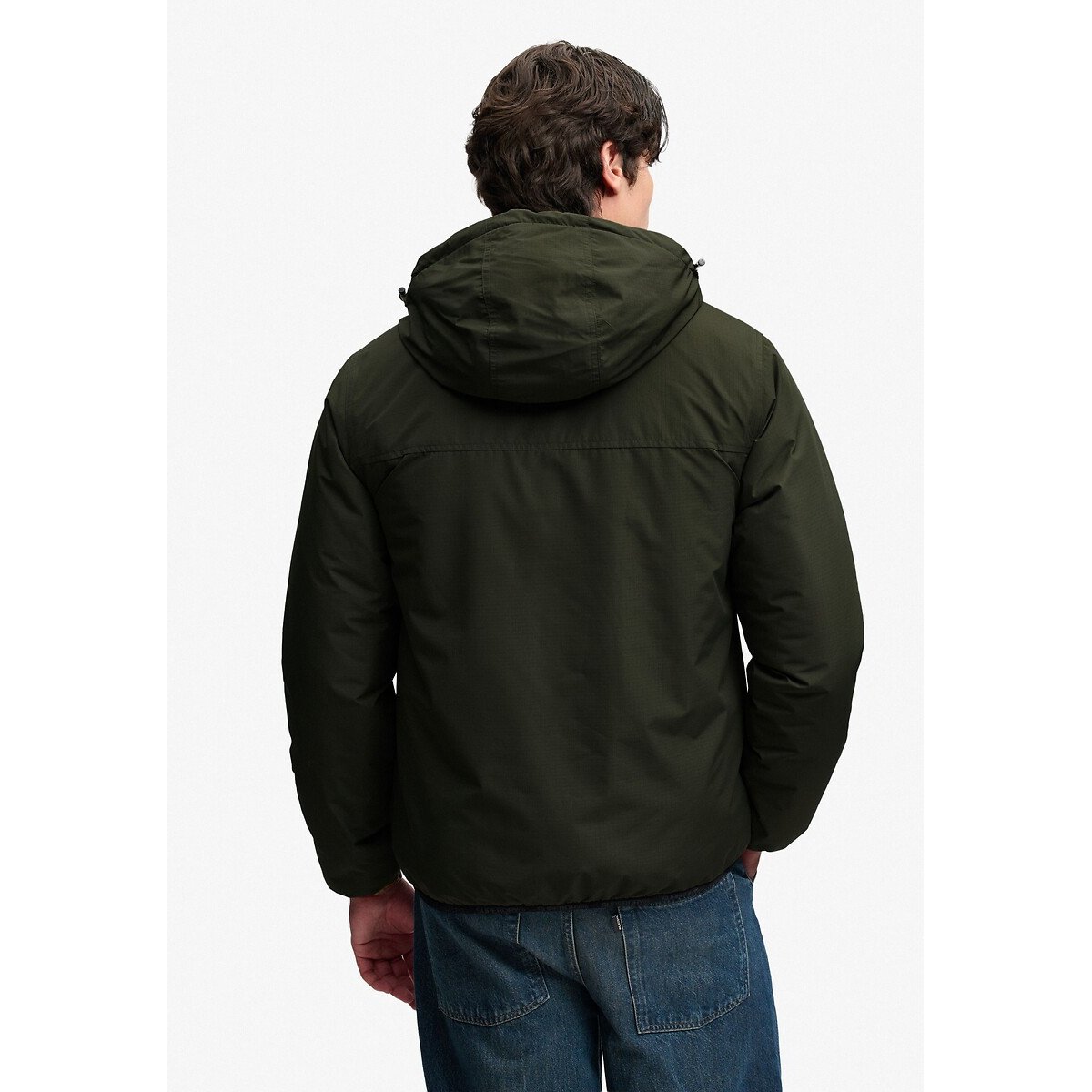 Antivento, interno in sherpa verde oliva, SUPERDRY