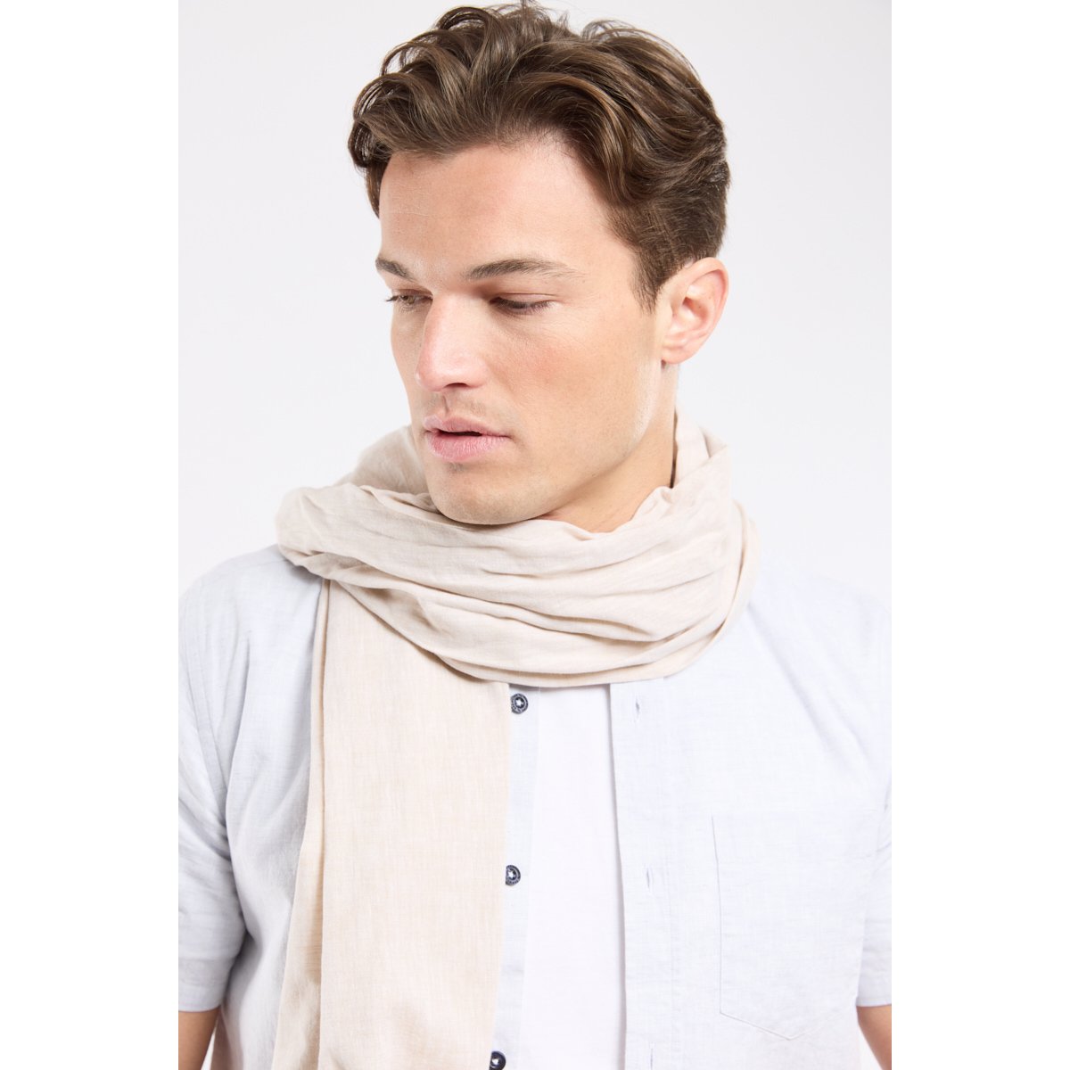Foulard en coton et lin JESTUNI cordage, BERMUDES