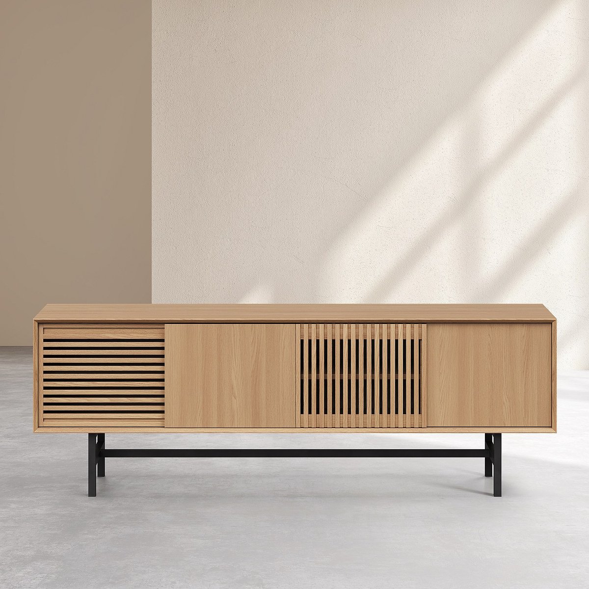 Banc TV chêne ELYA naturel clair, HABITAT