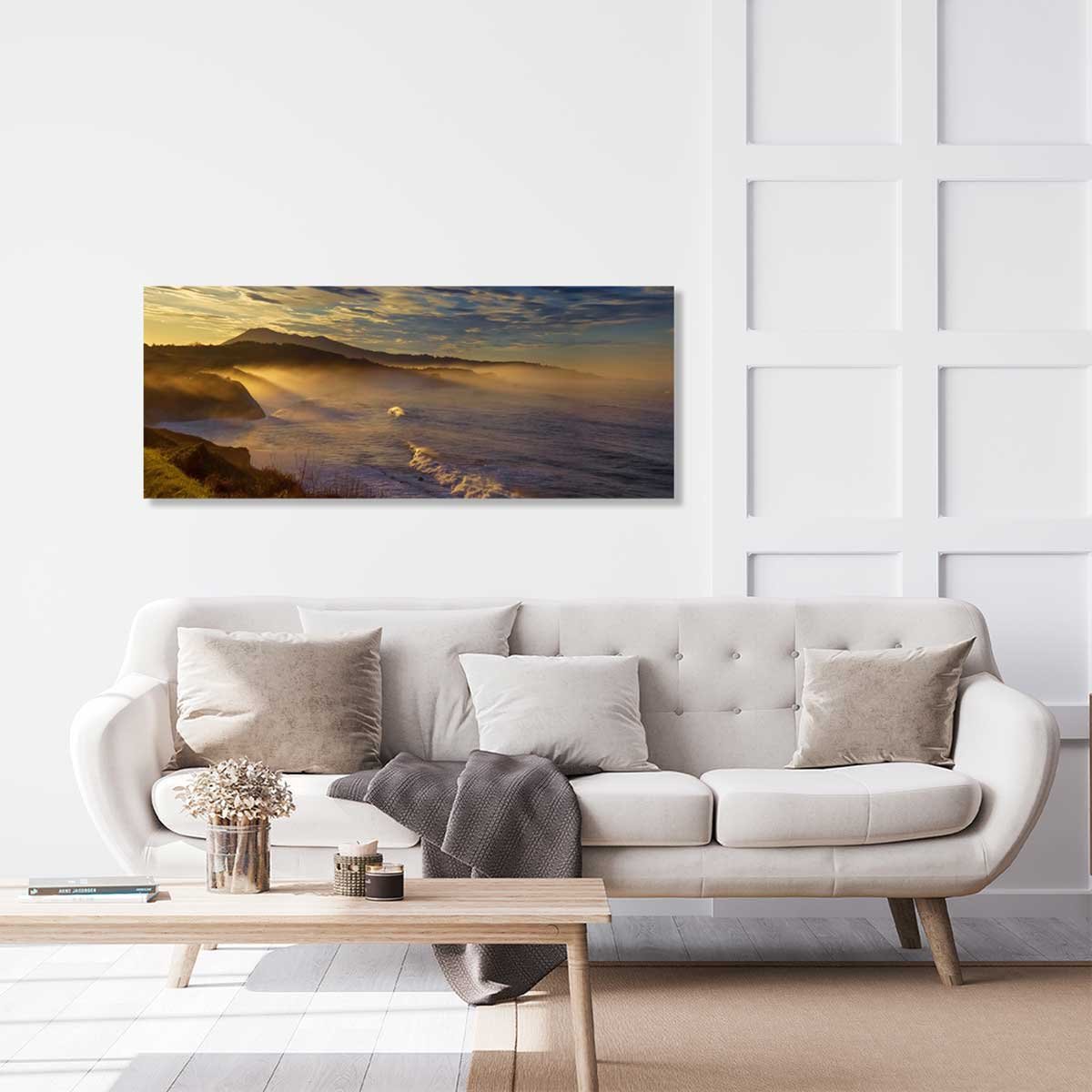 Tableau la corniche du pays basque tableau alu dibond, HEXOA