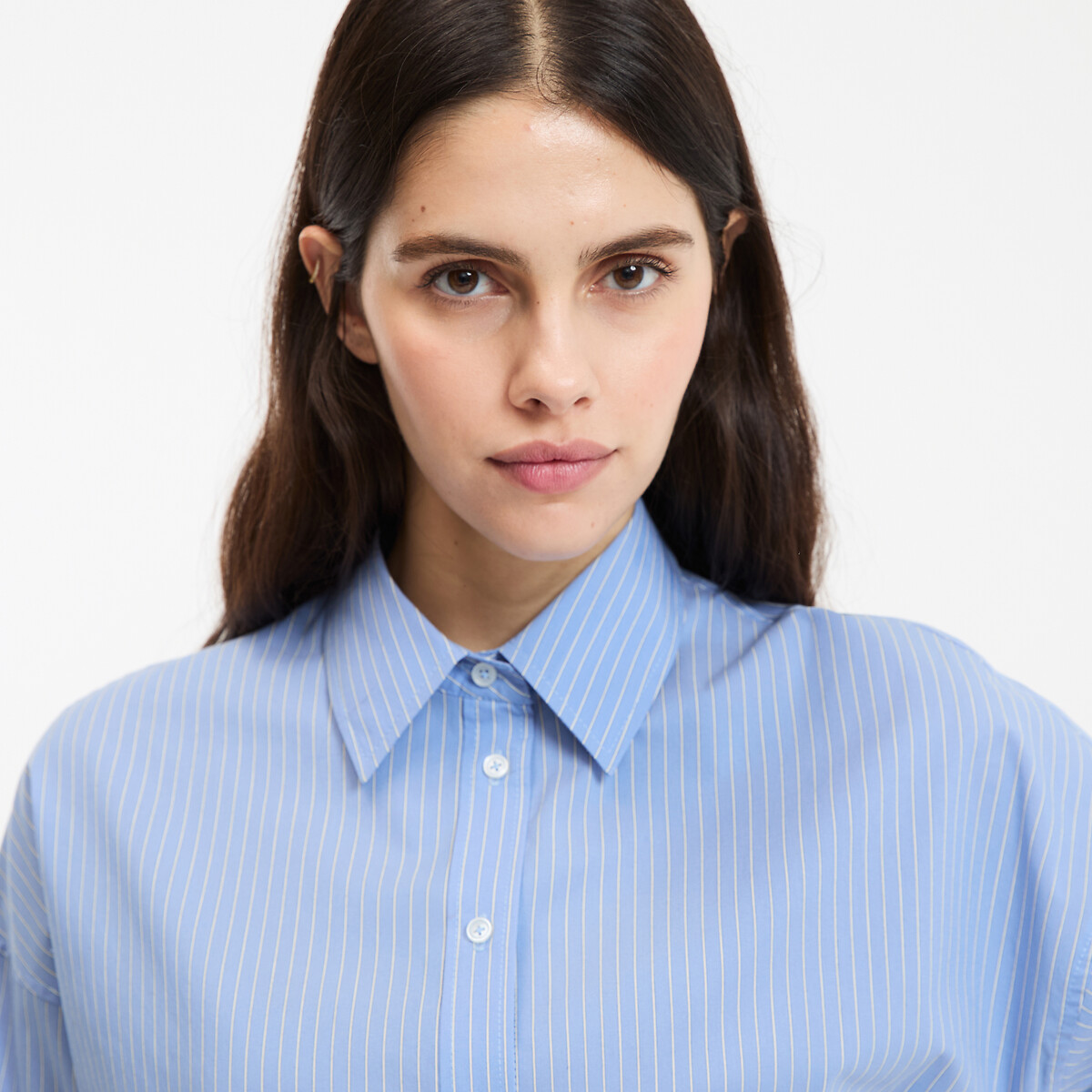 Chemise rayée ample, Signature APOLLINE rayé bleu, LA REDOUTE COLLECTIONS