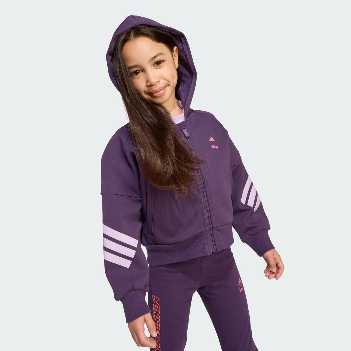 Veste De Survêtement Disney Minnie Mouse Enfants Veste De Survêtement Disney Minnie Mouse Enfants aurora plum / powder plum / lucid pink, ADIDAS SPORTSWEAR
