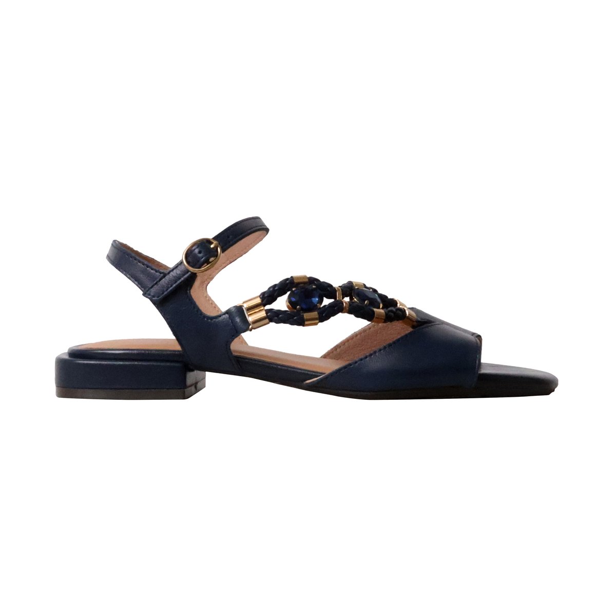 Sandales Cuir Clemence marine, EMILIE KARSTON