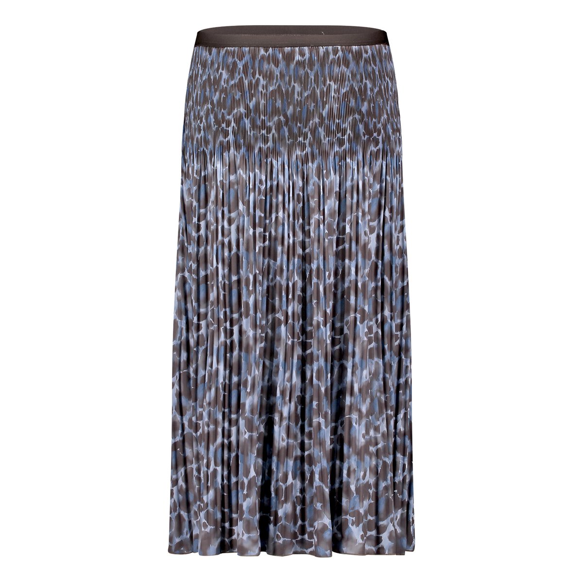 Jupe plissée à élastique bleu/marron, BETTY BARCLAY
