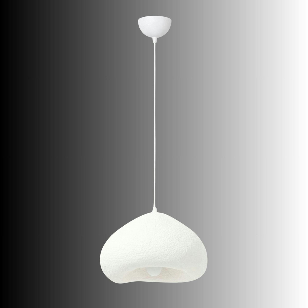 Suspension chambre blanche design organique 40 cm NOXIS blanc, PIER IMPORT