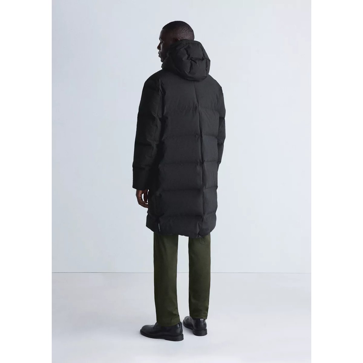 Anorak matelassé rembourré de duvet, déperlant noir, MANGO MAN