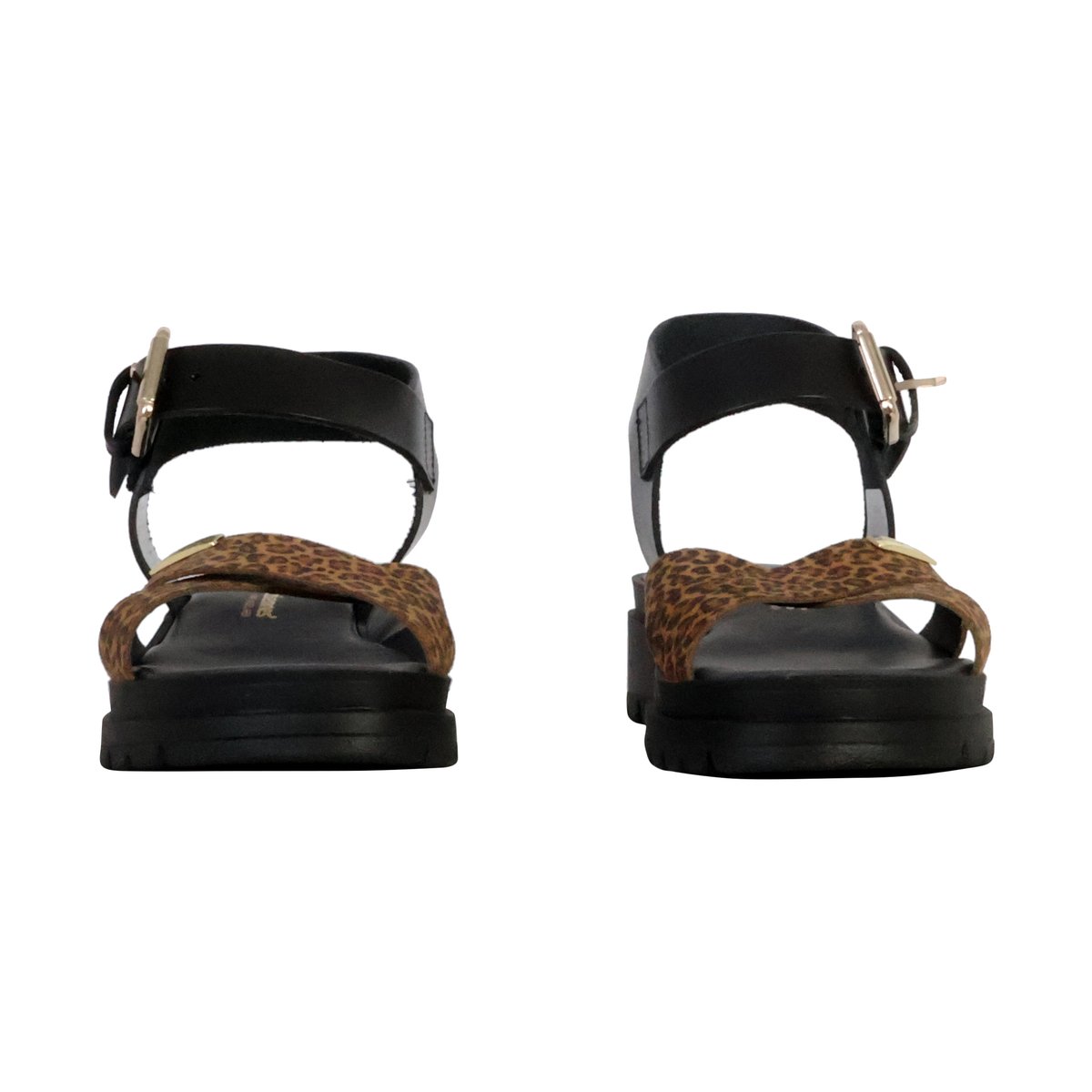 Sandale A Talon Cuir Les Tropeziennes Toboleo noir leopard, LES TROPEZIENNES PAR M.BELARBI