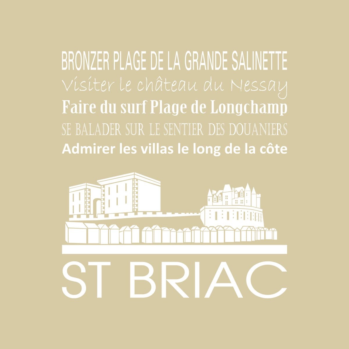 Tableau Mural Saint-briac RÉGIONALISME tableaux sur toile-beige, CEANOTHE