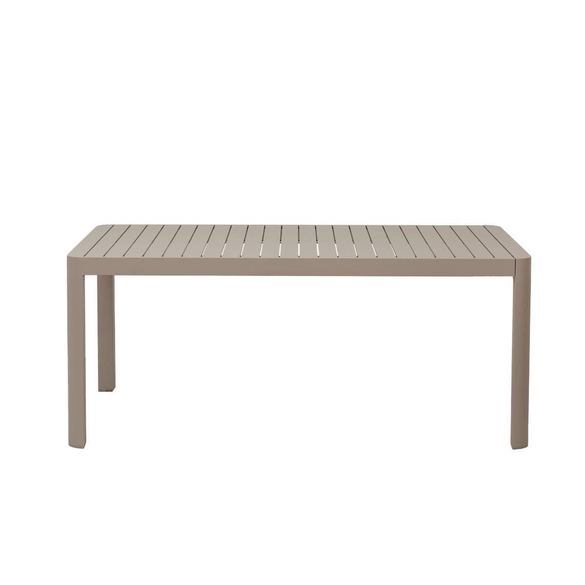Table de jardin en aluminium KAÏA marron, MADE IN MEUBLES 