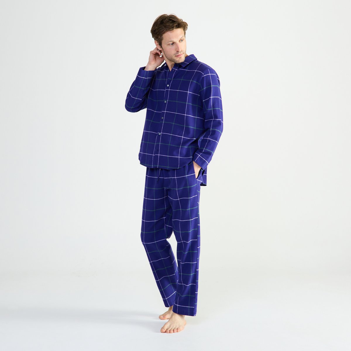 Pantalon en flanelle de coton DUO CHAUD boreales, LAURENCE TAVERNIER
