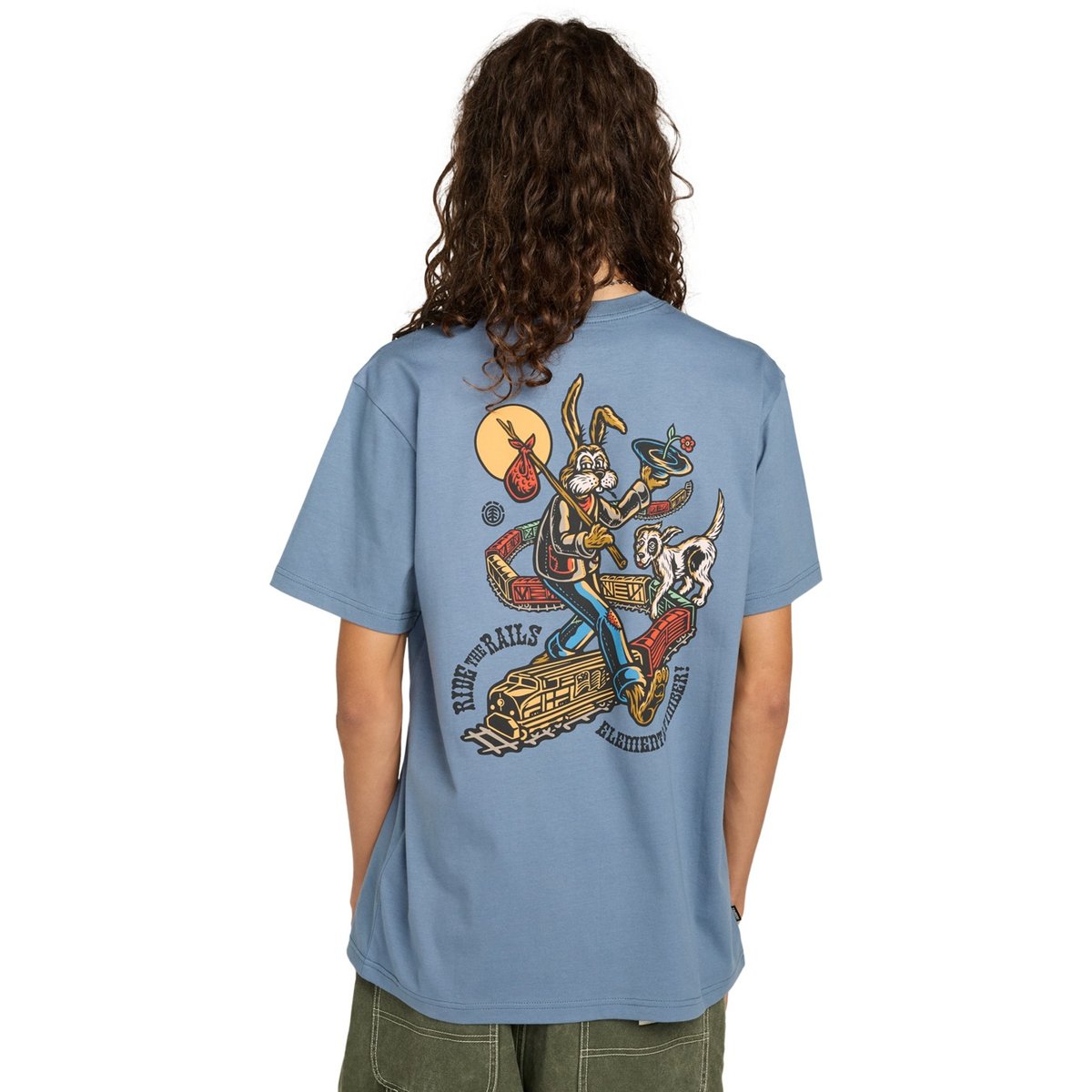 T-shirt à manches courtes TIMBER ON TRACK bleu blue mirage, ELEMENT