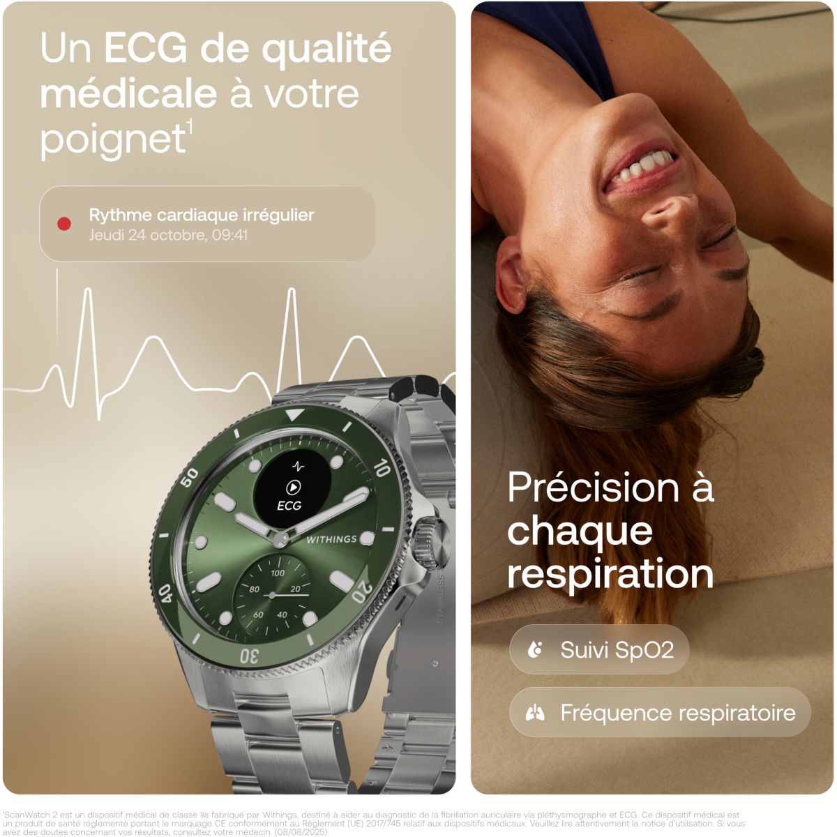 Montre santé Scanwatch Nova verte vert, WITHINGS