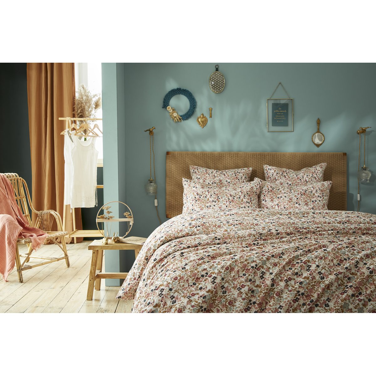 Housse de couette Gaze Coton Capucine camel, EDEN