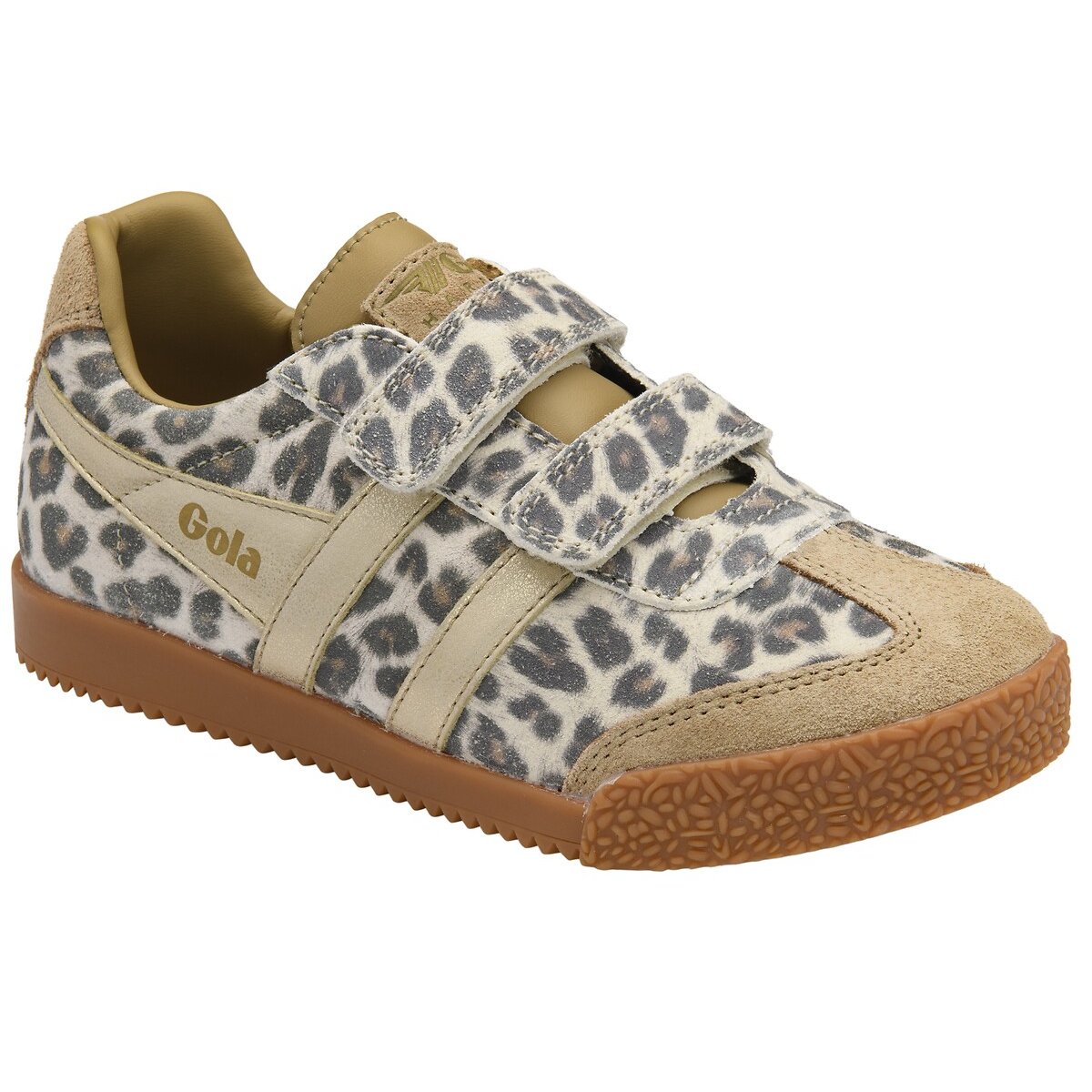 Baskets cuir HARRIER SAFARI STRAP léopard, GOLA