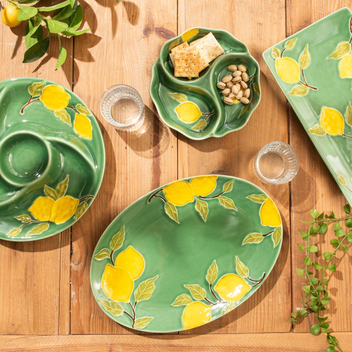 Plat ovale Lemon 39x28 cm - LEMON vert, TABLE PASSION