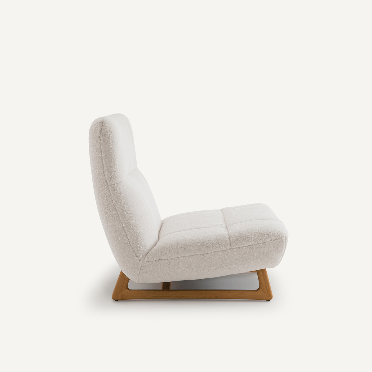 Fauteuil tricot in sherpa, Lafar krijt, AM.PM