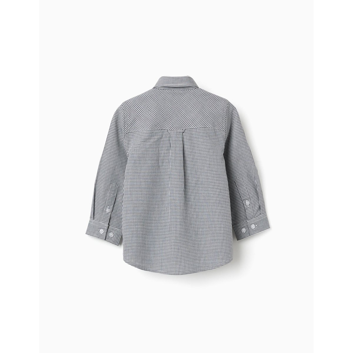 Chemise à manches longues à motif Vichy bleu foncé, ZIPPY