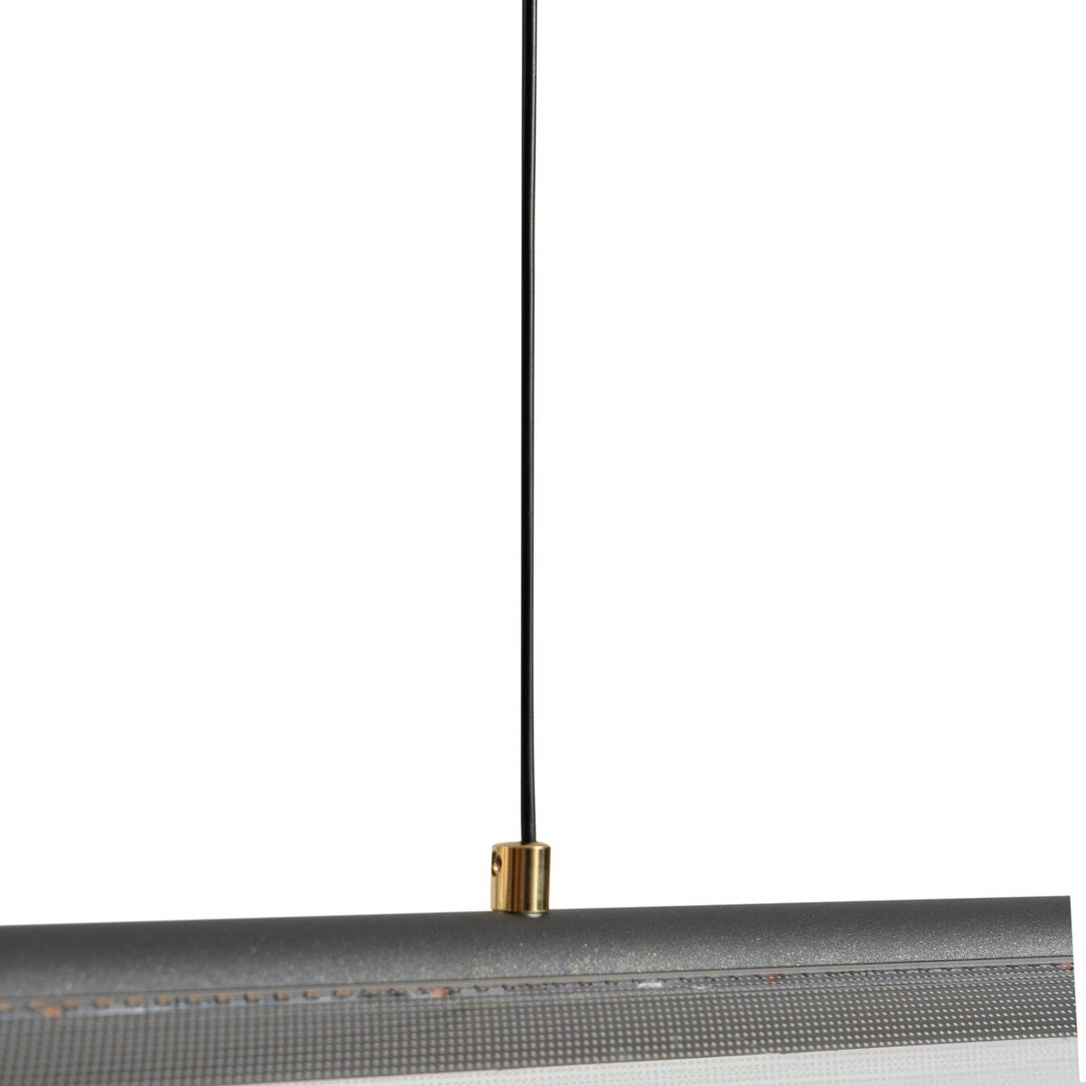 Suspension moderneLED, Alania gris, or, transparent, LUCANDE