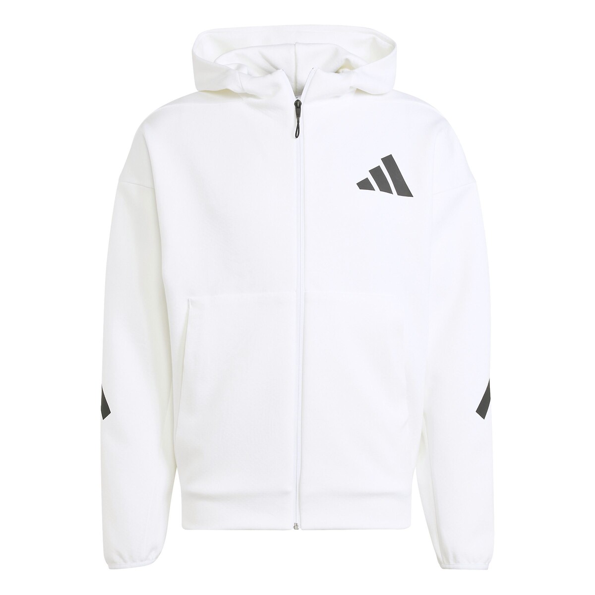 Veste de survêtement à capuche zippée Z.N.E. blanc, ADIDAS SPORTSWEAR