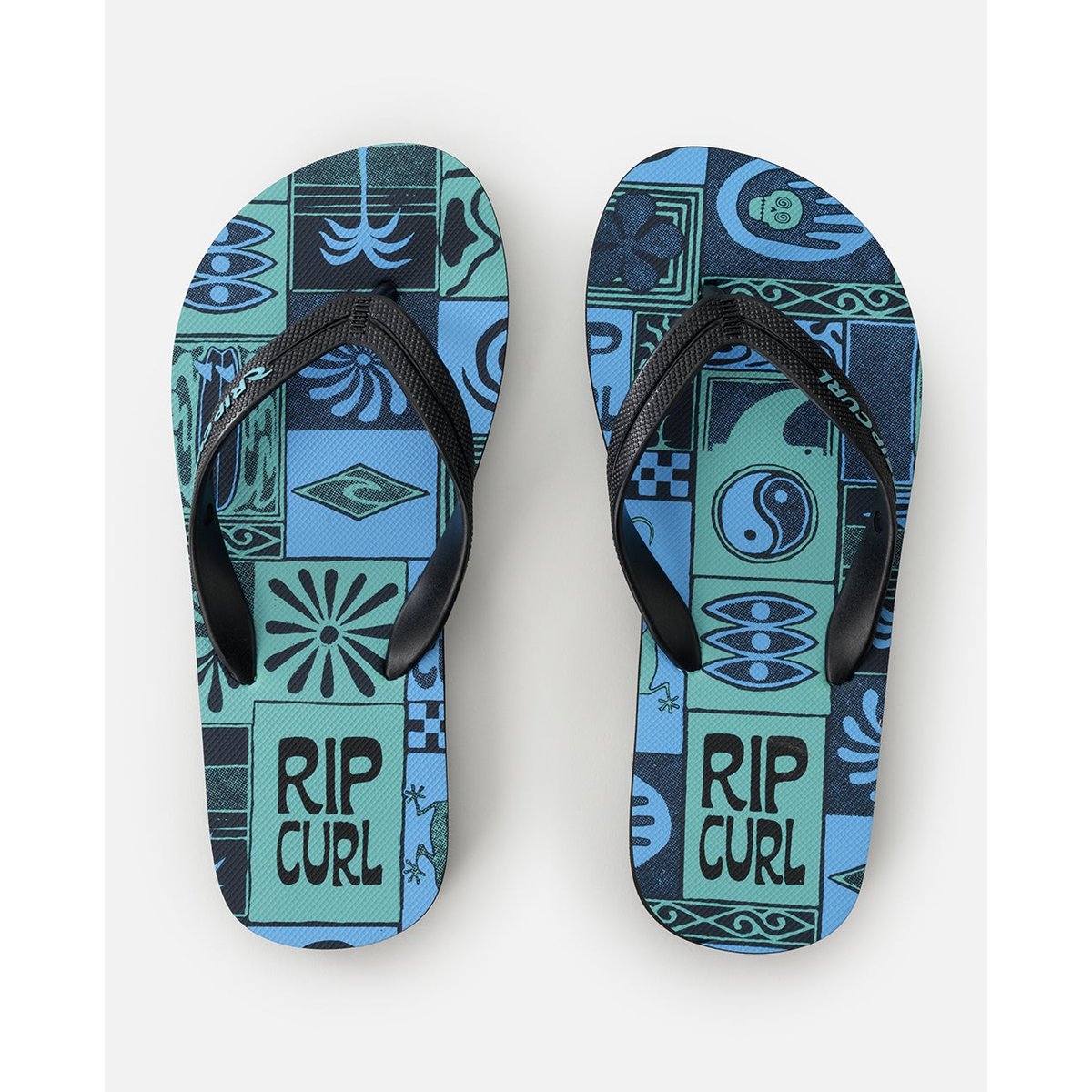 Boardshort GROM ENERGY BLOOM OPEN TOE-BOY noir/bleu, RIP CURL