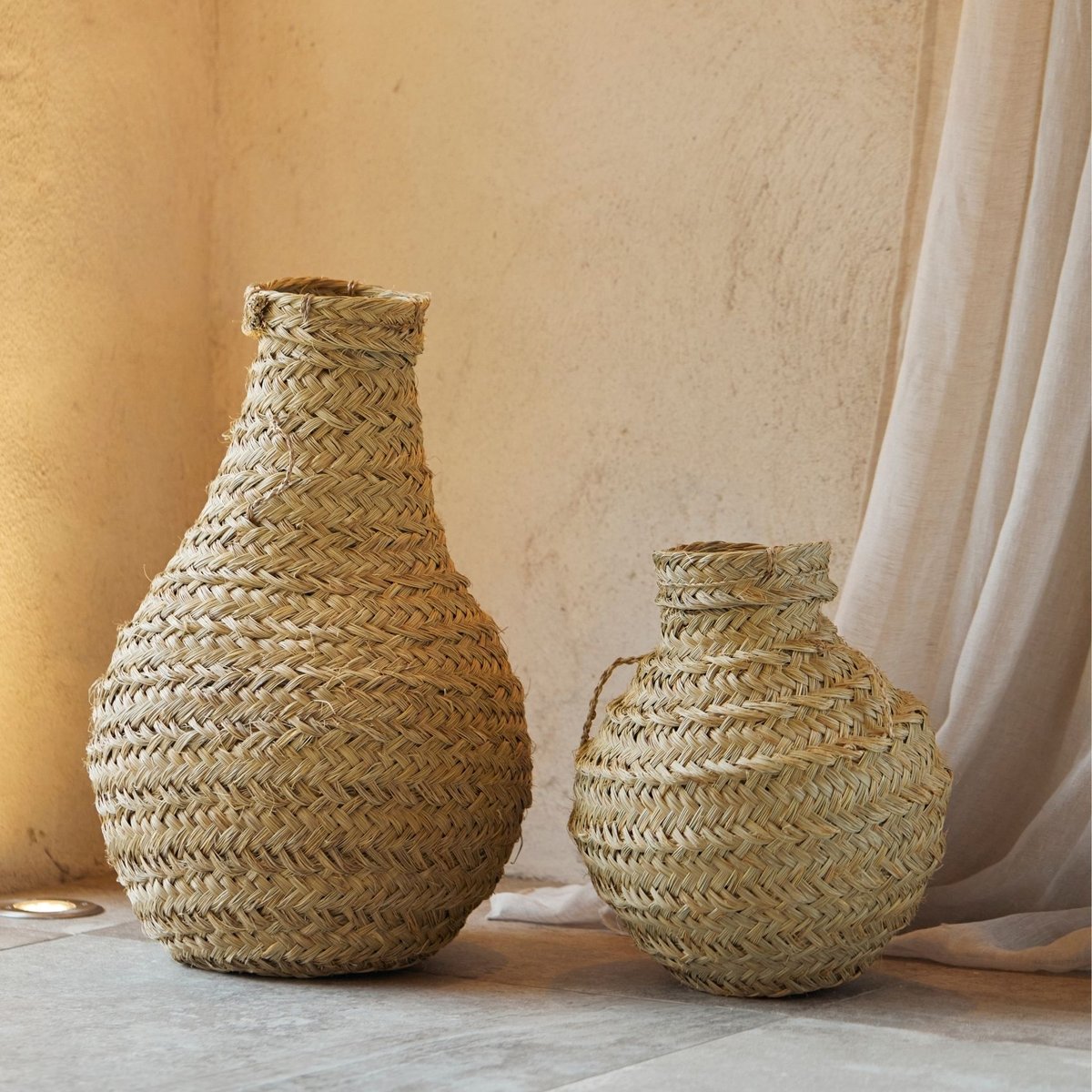 Grand panier déco amphore - LOJI naturel, HOME MAISON