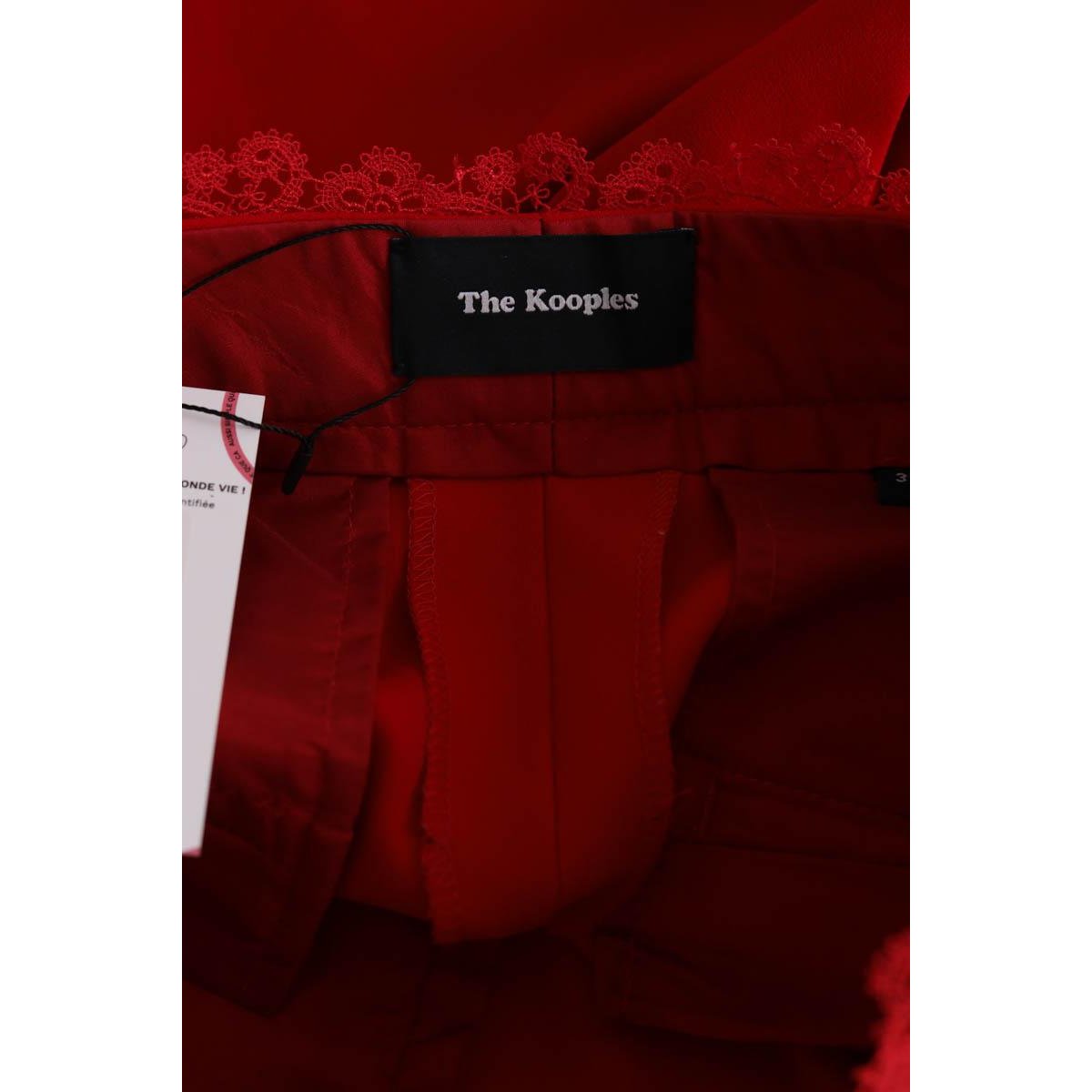 Pantalon droit - Très Bon État rouge, THE KOOPLES