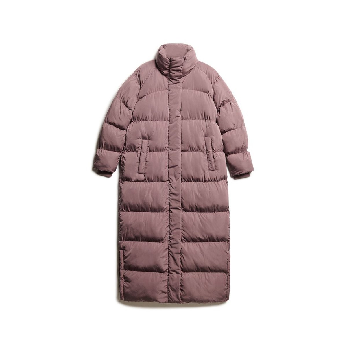 Doudoune longue violet silex, SUPERDRY