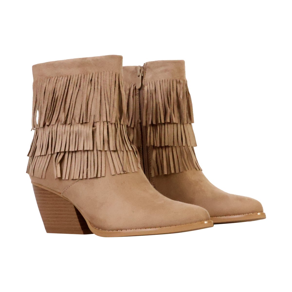 Bottines à Zip beige, ENZA NUCCI