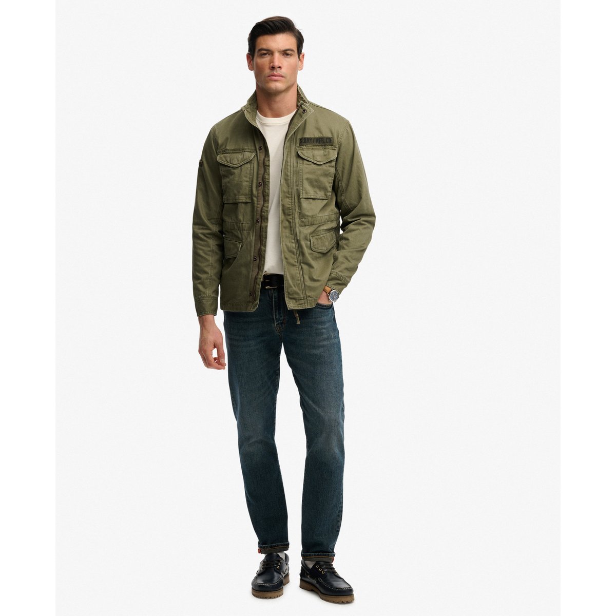 Veste Militaire M65 vert olive poudré, SUPERDRY