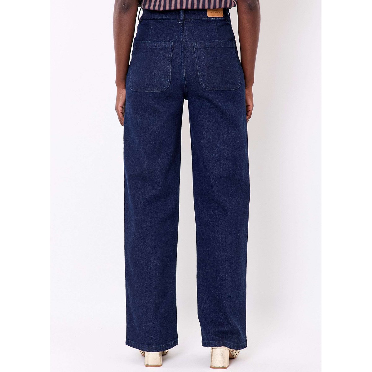 Jean large denim coton stretch MAYA bleu denim maya, LA FIANCÉE