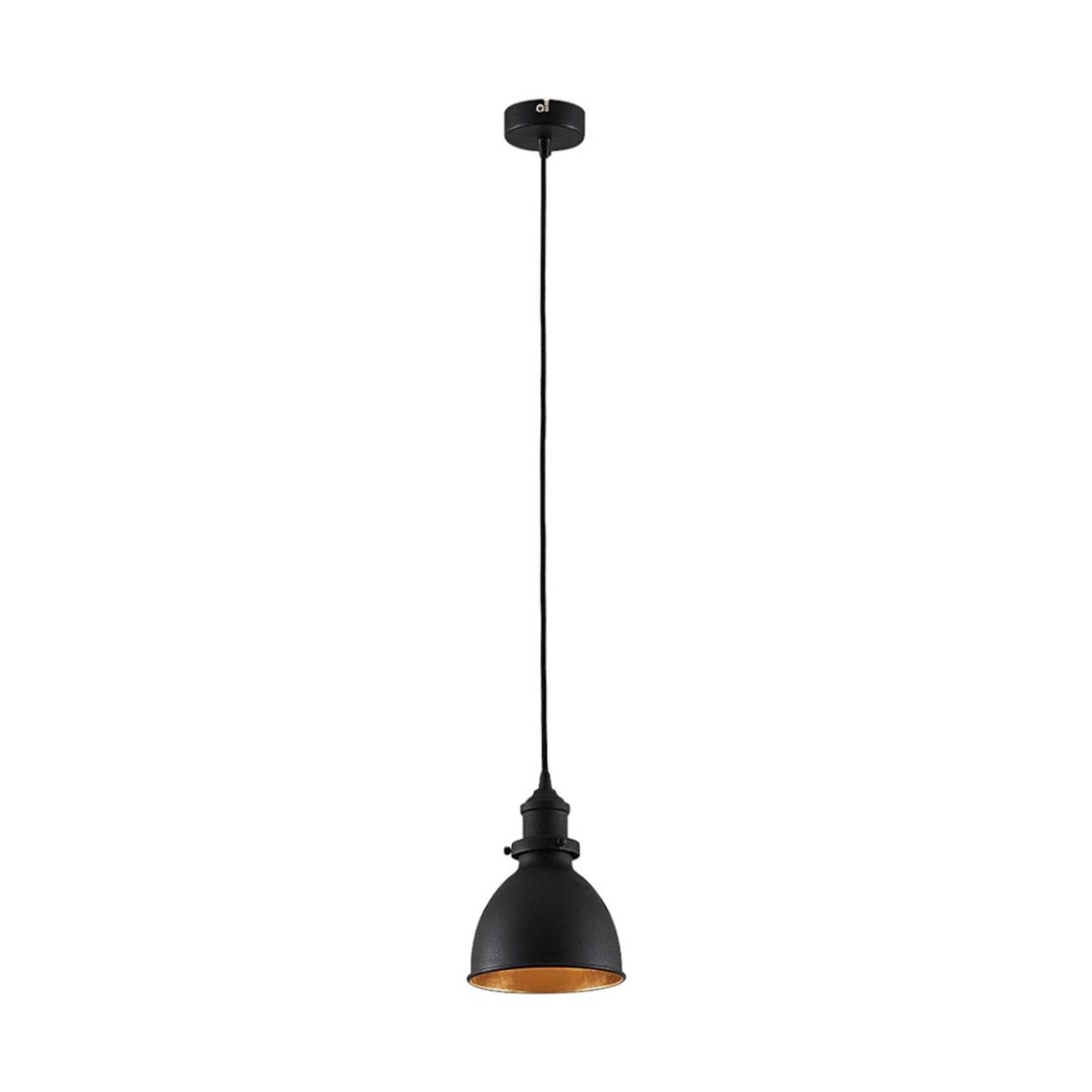 Suspension en métal moderne, Jasminka noir, or, LINDBY
