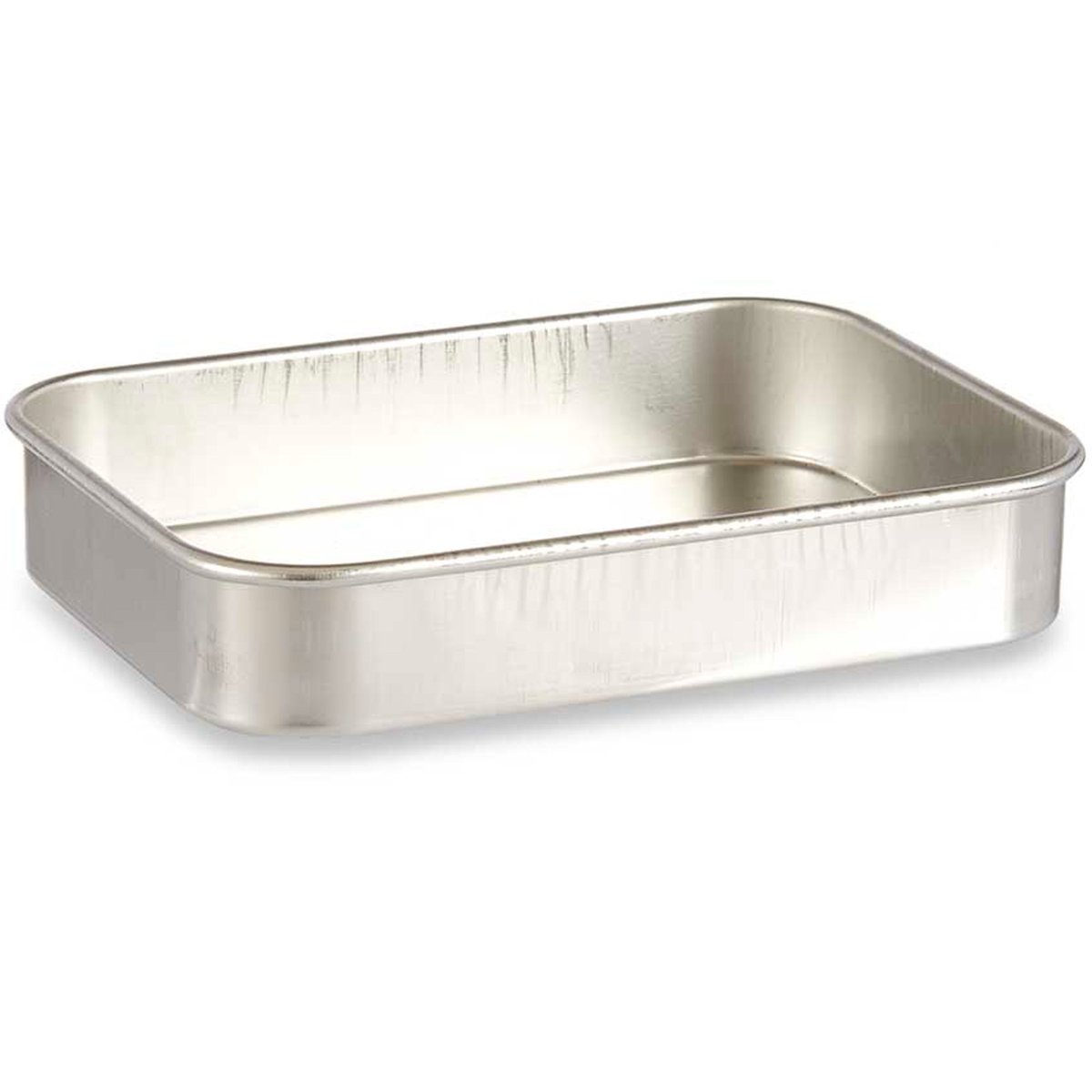 Plat à rôtir aluminium - 25x18x5cm chrome/inox, WADIGA