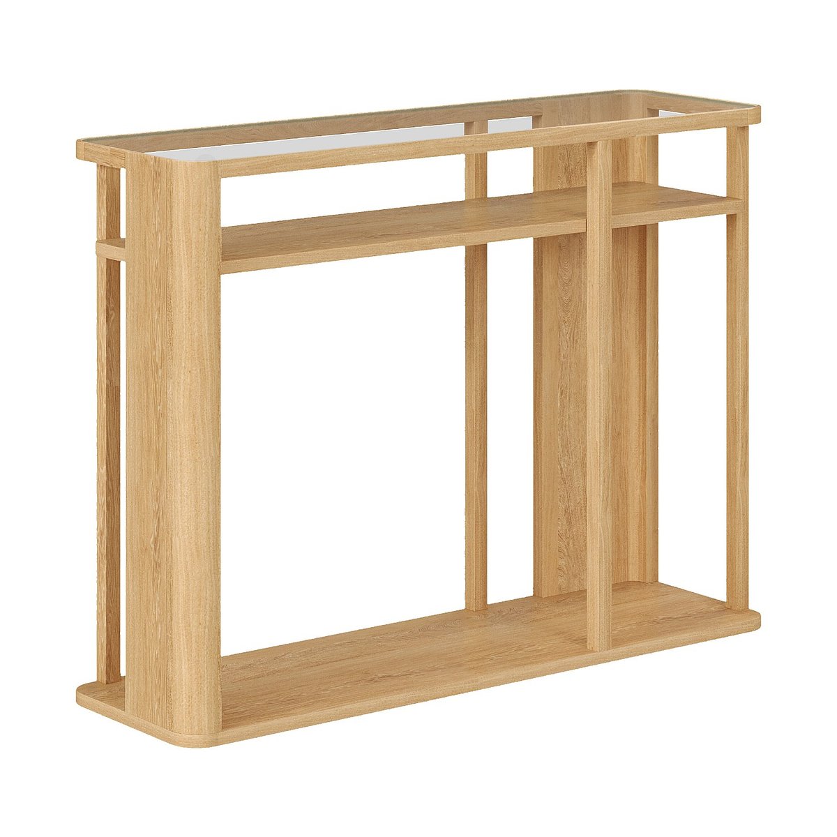 Table console frêne ADELE naturel clair, HABITAT