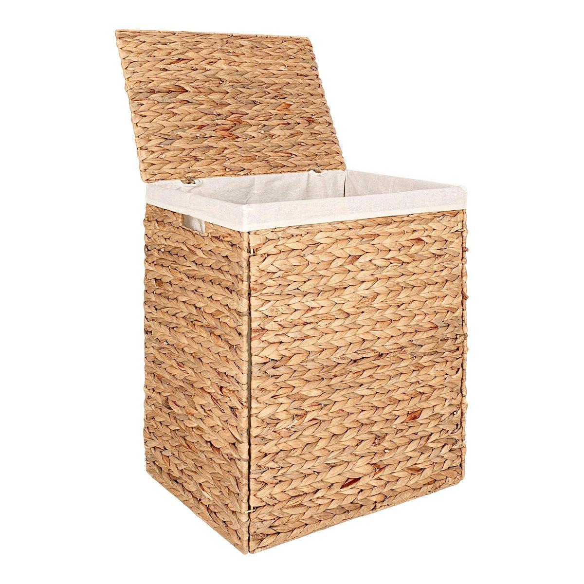 Panier à linge en jacynthe d'eau H 55 cm beige, PIER IMPORT