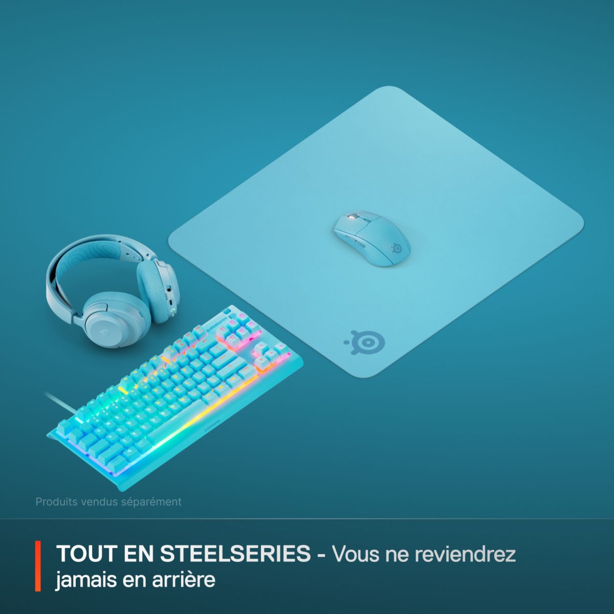Tapis de souris QcK L Aqua couleur unique, STEELSERIES