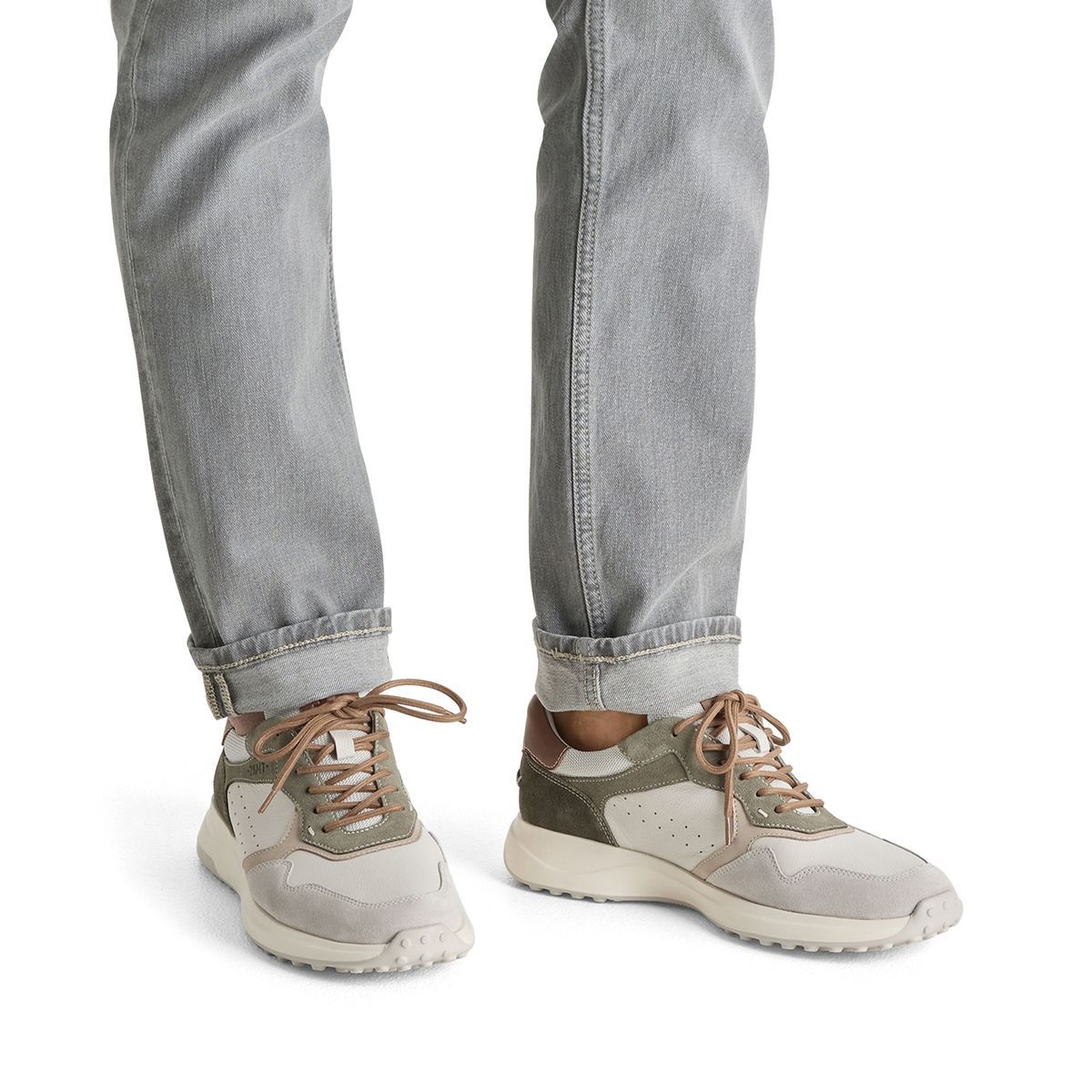 Basket homme vert olive combiné, TAMARIS