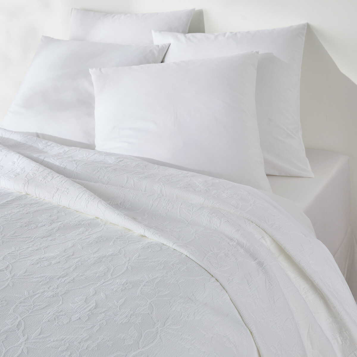Nessa Quilted Cushion Cover white, LA REDOUTE INTERIEURS