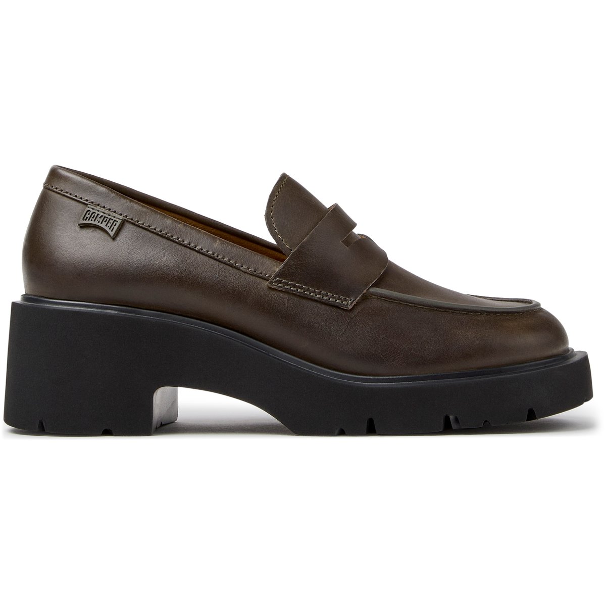 Mocassins Milah Nubuck Leather vert fonc37, CAMPER