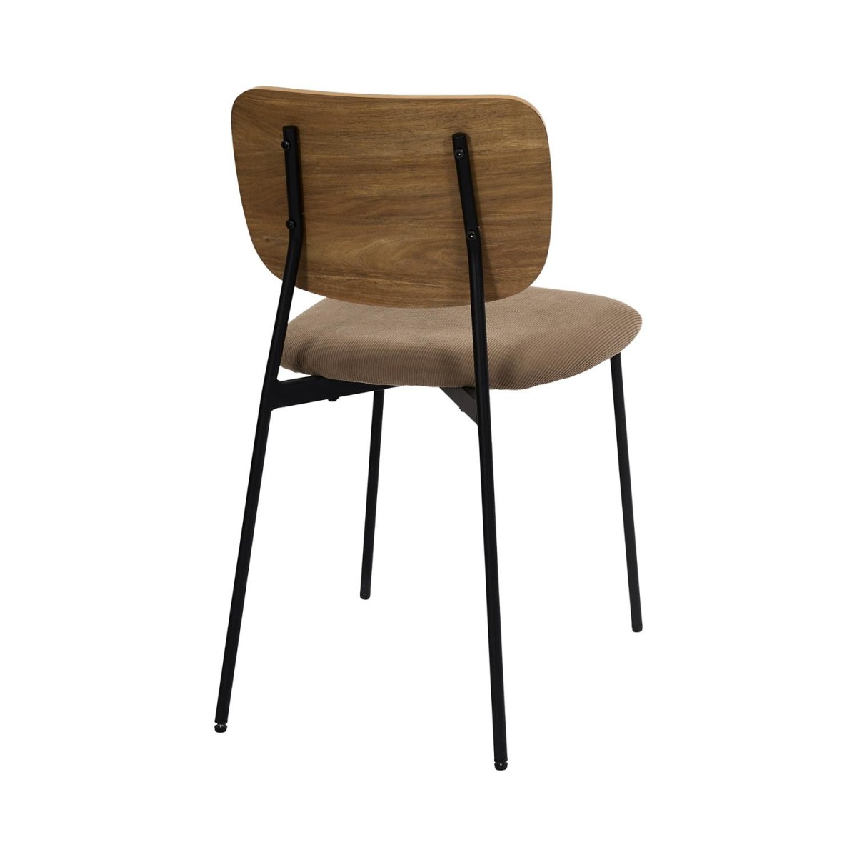 Lot de 4 Chaises taupe NOAN marron, CALICOSY