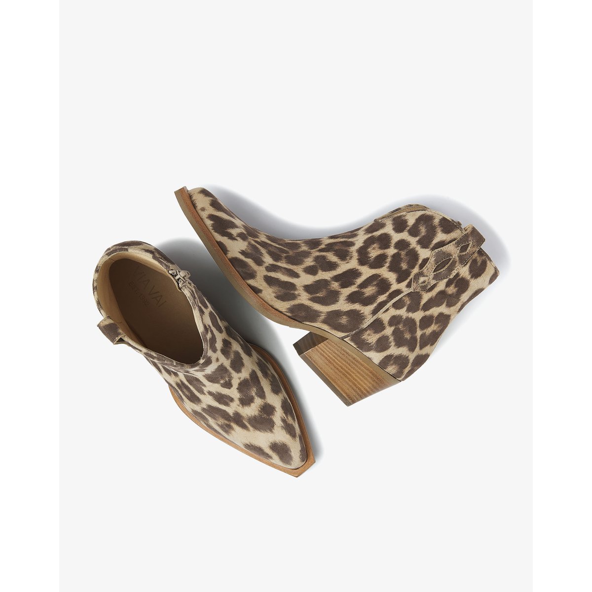 Bottines en cuir DO GEMMA marron imprimé léopard, VIA VAI