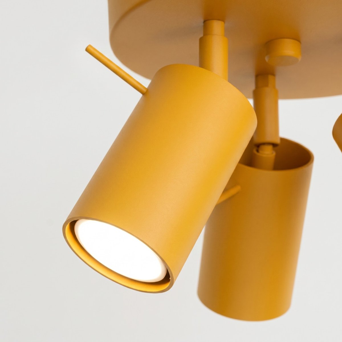 Plafonnier Acier Jaune GU10 3 RING jaune, EDEN