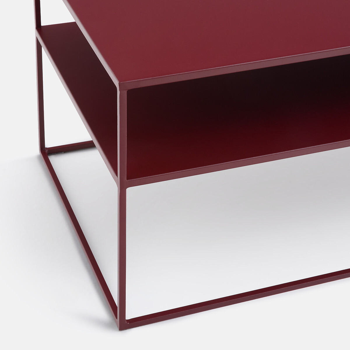 Miva Steel Metal Coffee Table burgundy, LA REDOUTE INTERIEURS