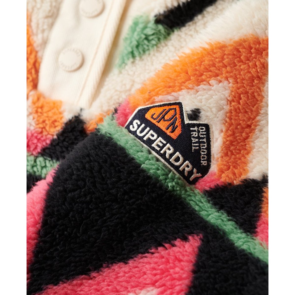 Sweat imprimé imprimé éponge crème, SUPERDRY