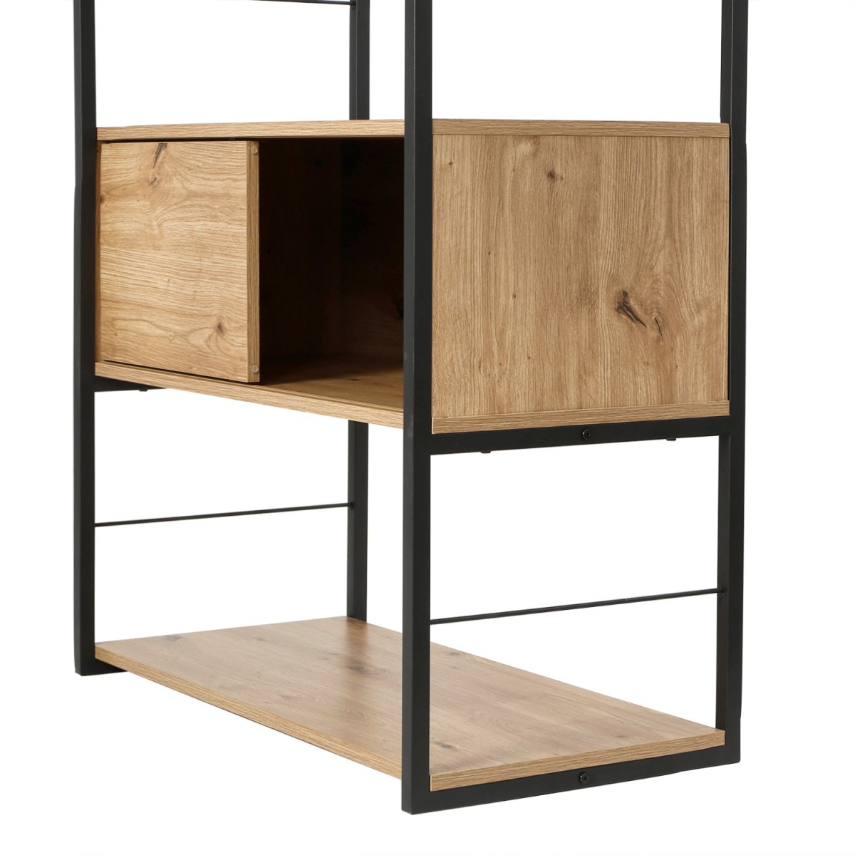 Etagère 3 portes coulissantes LENNY bois clair, CALICOSY