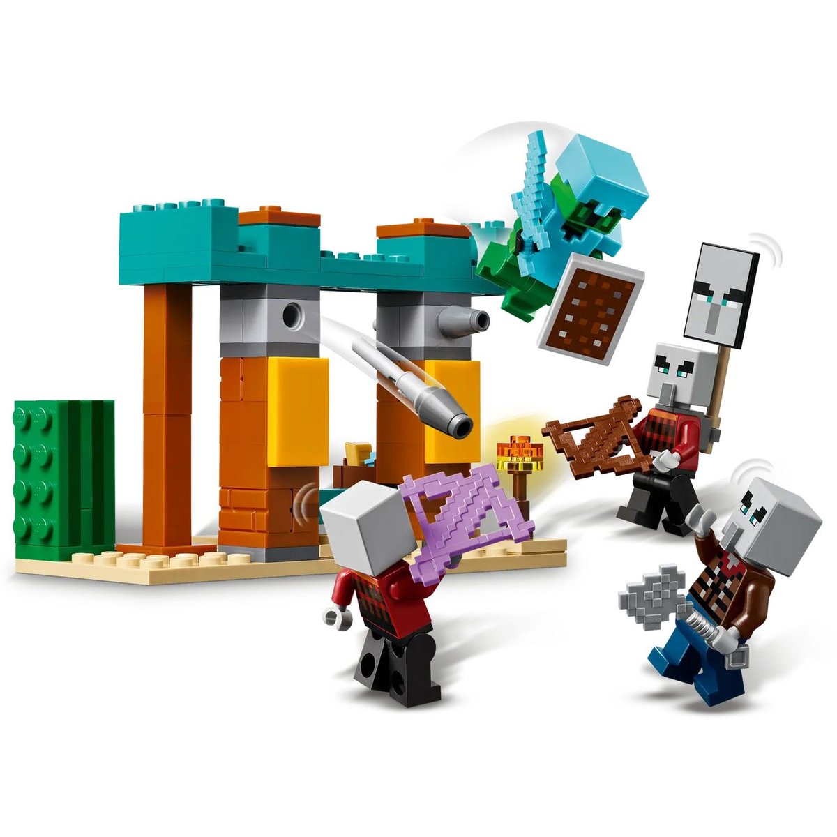Set LEGO Minecraft - La patrouille d'Illageois du désert 21267 pour enfants de 7 ans et plus multicolore, LEGO