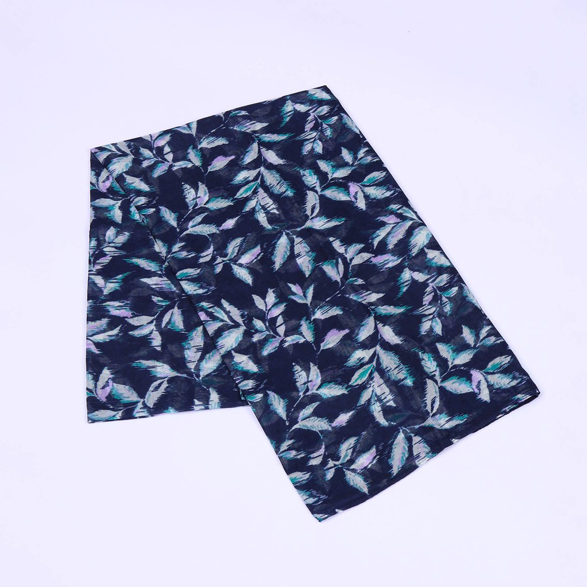 Foulard plumes Herino bleu marine, MISE AU GREEN