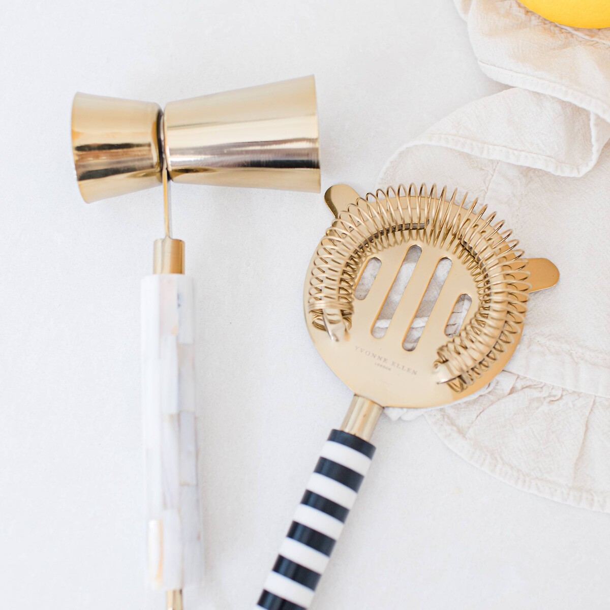 4-Piece Bar Tool Set in Gold multi-coloured, YVONNE ELLEN