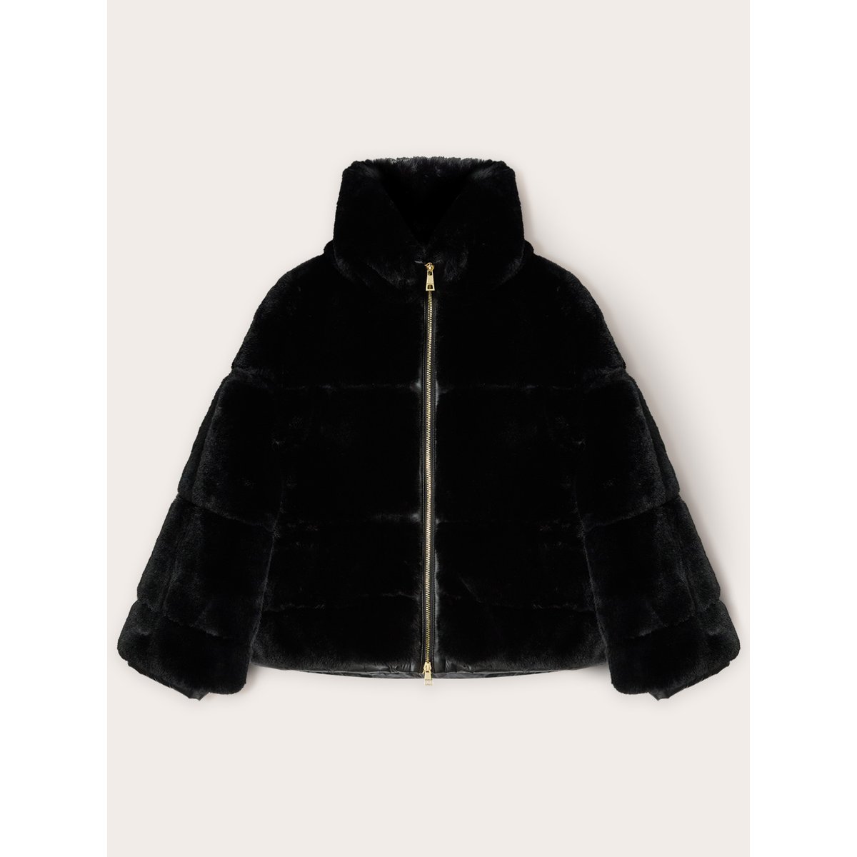 Cape effet peluche avec intérieur rembourré noir, MOTIVI