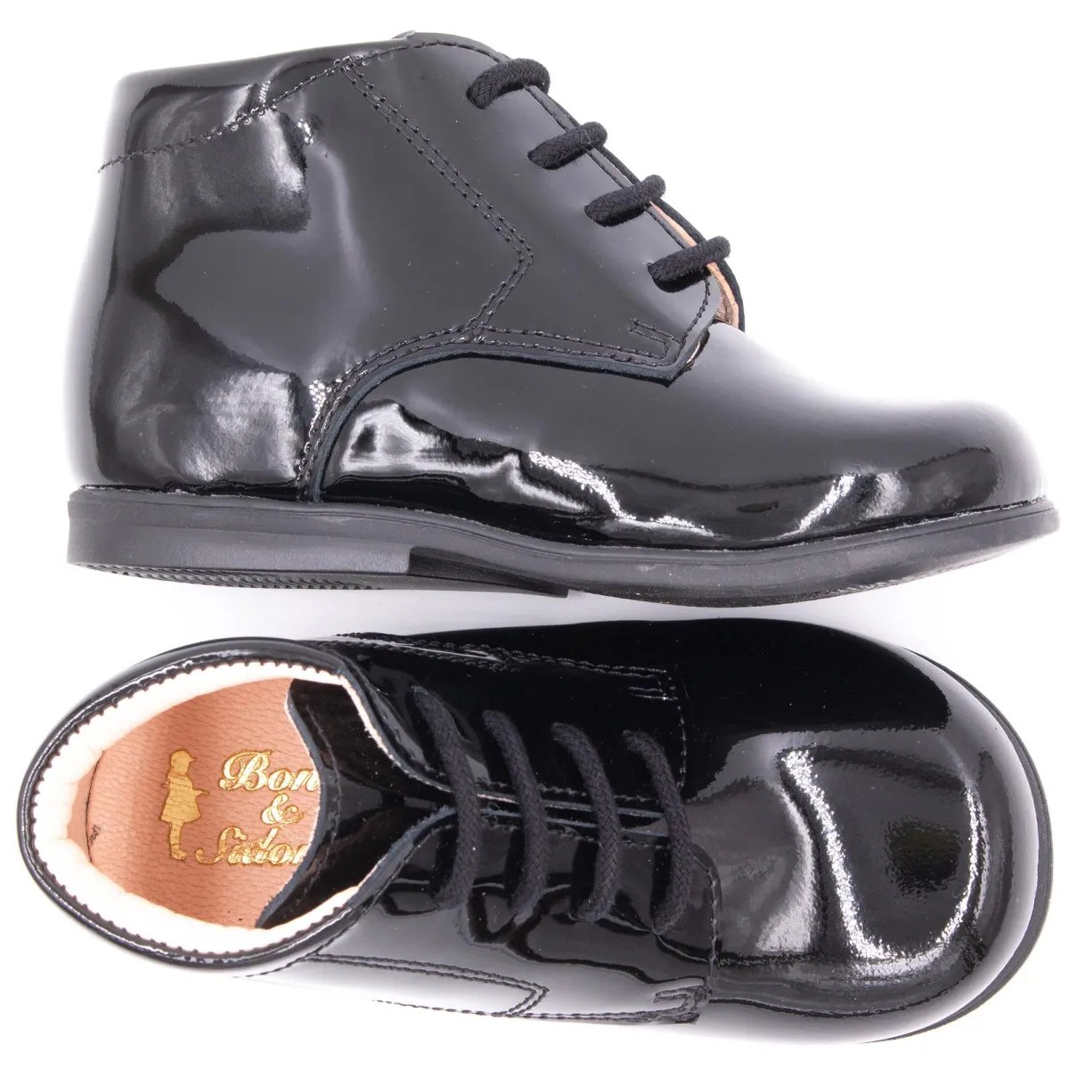 Boni Baby - chaussure bebe vernis vernis noir, BONI&SIDONIE
